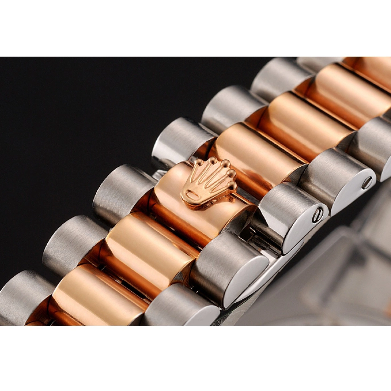 Good copy rolex watches Black Bracelet Swiss And And Diamonds Day-Date Rose Rubies Steel Gold Rolex 1454106 Staineless Dial 0803